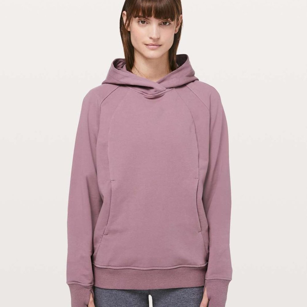 Lululemon ~Women’s Lilac Pullover Long Sleeve Sweatshirt Scuba Hoodie in size 12